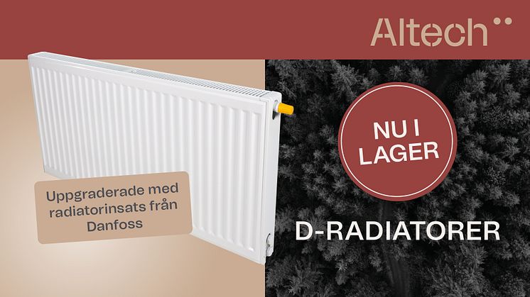 Nya, uppgraderade D-radiatorer från Altech