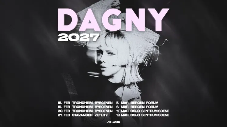Bilde av Dagny med konsertdatoer.
