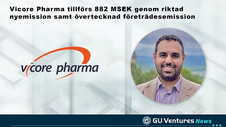 Bilden är ett montage. På fotot: Ahmed Mousa, VD för Vicore Pharma AB