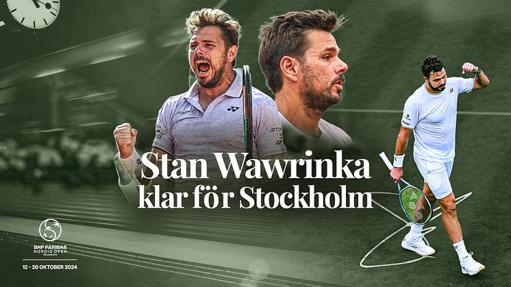 Den trefaldiga Grand Slam-mästaren Stan Wawrinka ör klar för spel i BNP Paribas Nordic Open.