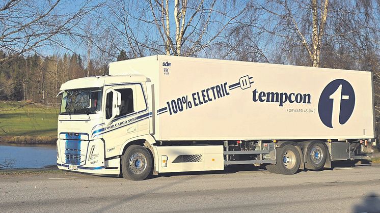Tempcon Norrland och Food Cargo investerar i helelektrisk lastbil för tempererade livsmedelstransporter