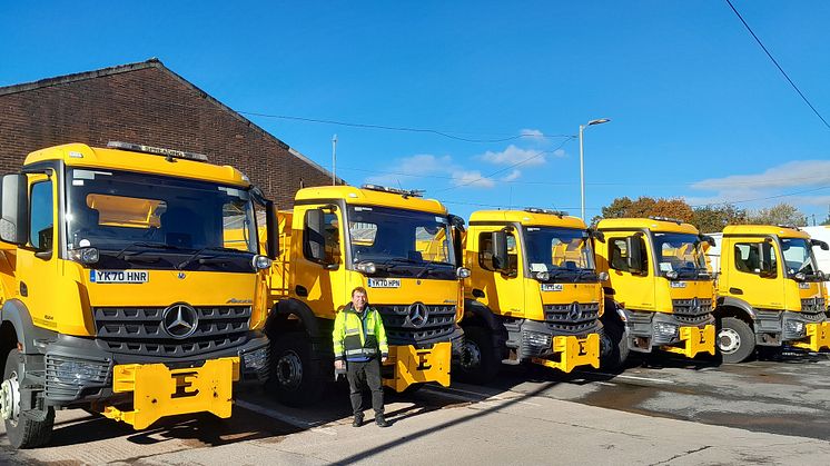 Cllr Alan Quinn with the gritters.