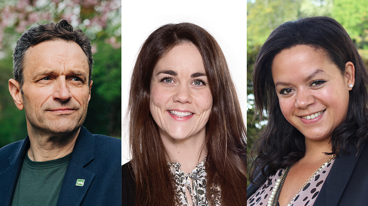 F.v Arild Hermstad, leder i MDG, Trine Fagervik, statsekretær i Barne- og familiedepartementet og Iselin Danbolt, seniorrådgiver i FN-sambandet.