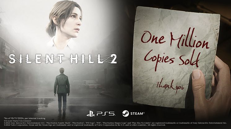 SILENT HILL 2 remake, KONAMI's Intense Psychological Horror Masterpiece Reaches 1 million in less than one week after official launch