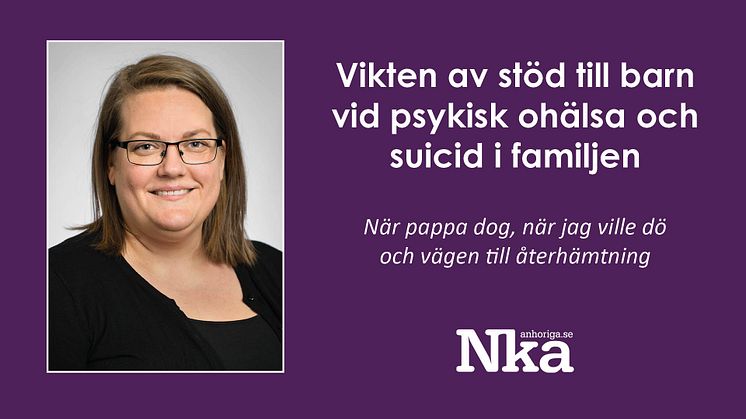 Inka Rodriguez kommer att dela med sig av sin personliga berättelse: "När pappa dog, när jag ville dö och vägen till återhämtning". 
