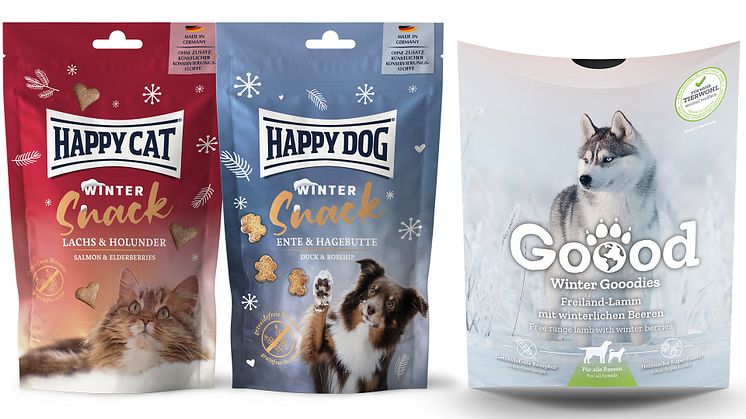 Limited Editions: Winter Snacks und Gooodies von Happy Cat, Happy Dog und Goood Petfood