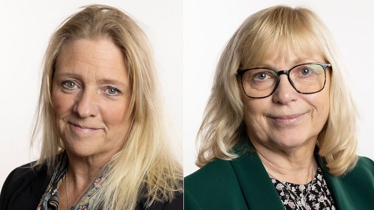 Meit Fohlin (S), regionstyrelsens ordförande Region Gotland och Eva Nypelius (C), regionråd Region Gotland. Pressbilder.