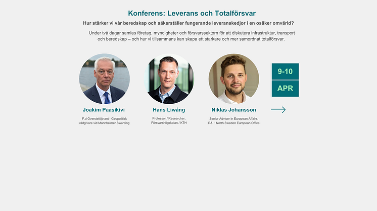 Årets program tar ett helhetsgrepp på totalförsvaret – från geopolitiska analyser till konkreta affärsmöjligheter.