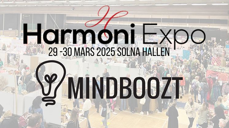 Möt Mindboozt författare på Harmoni Expo i Solna 29-30 mars 