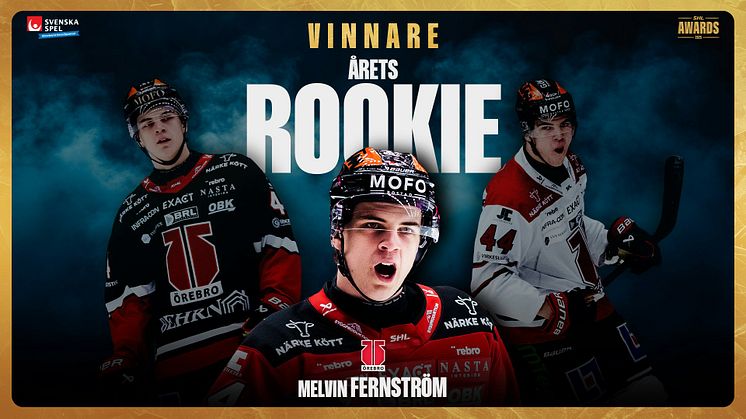 Melvin Fernström är Årets Rookie i SHL 2024/25