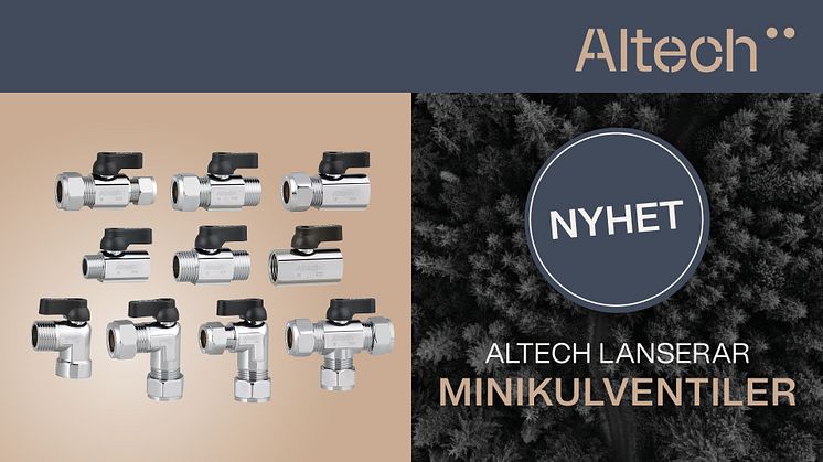 Altech lanserar helt nya minikulventiler
