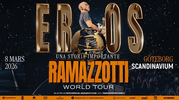 Eros Ramazzotti – den italienska legendaren kommer till Göteborg för första gången på över 25 år!