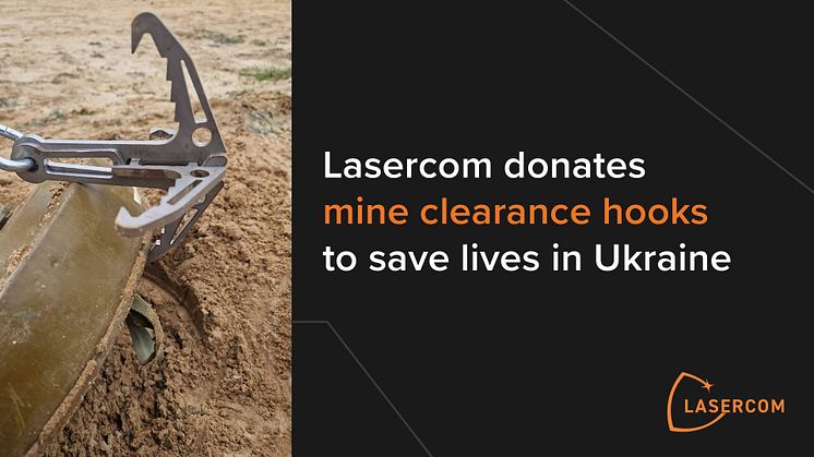 Lasercom donates mine clearance hooks to save lives in Ukraine. Photo: Prevail Together