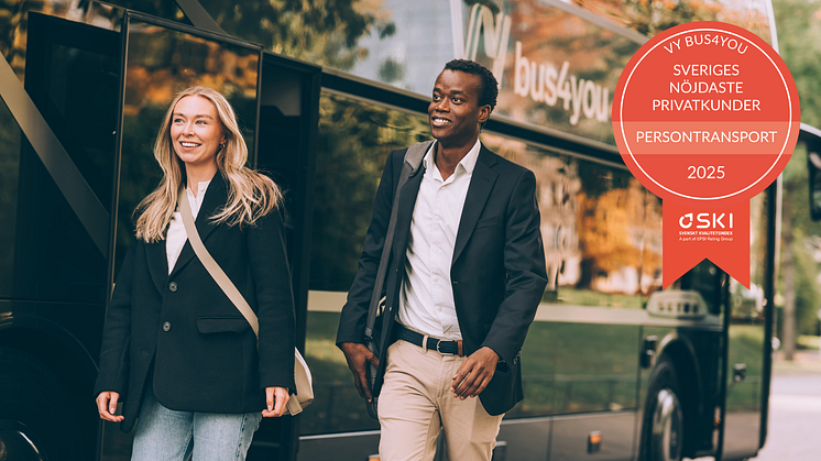 Vy bus4you utses till Sveriges bästa resealternativ inom persontransport enligt SKI 2025