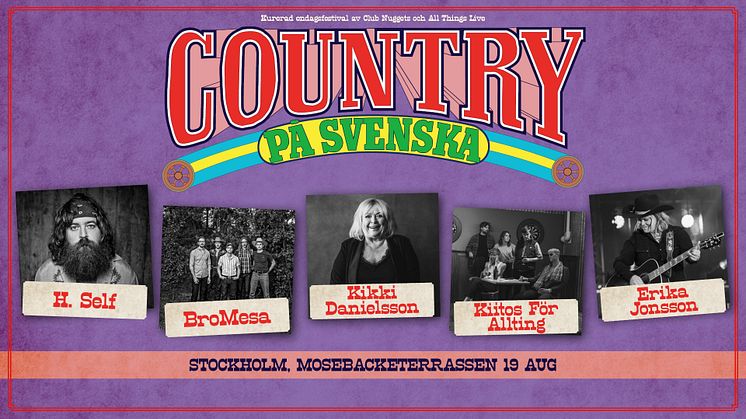 Kikki Danielsson hedras på Mosebacke – gästar COUNTRY PÅ SVENSKA-festivalen den 19 augusti