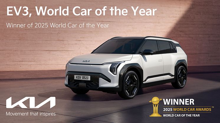 Kia EV3 kan nu også kalde sig Årets Bil i Verden 2025