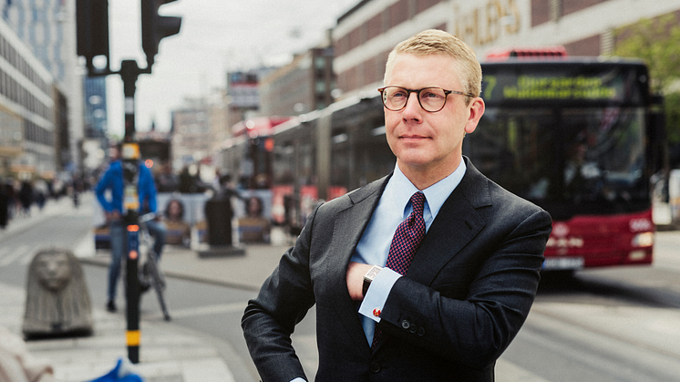 Kristoffer Tamsons (M), oppositionsregionråd i Region Stockholm