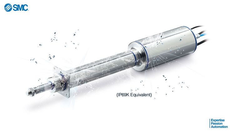 HF2A-LEY – ny elektrisk cylinder för livsmedelsindustrin från SMC