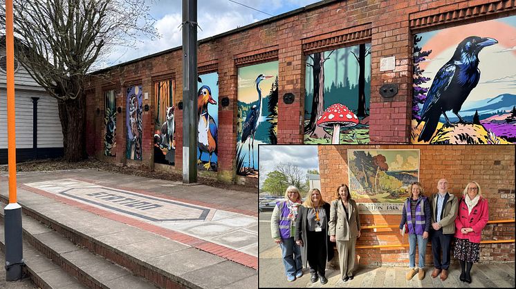 L-R: Nikki Wright (co-lead adopter), Zoe Hodgins (WMR area station manager), Olive O’Sullivan (Sutton Coldfield Town Council), Dawn Whitfield (co-lead adopter), Jon Lord (Sutton Coldfield Town Council), Denise Wetton (Network Rail)