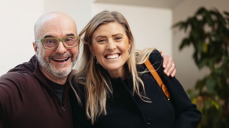 Massimiliano Pattara och Klara Lindström, båda business designers på Krinova inkubator, gläds åt att Krinova återigen blivit utsedd till excellensinkubator.