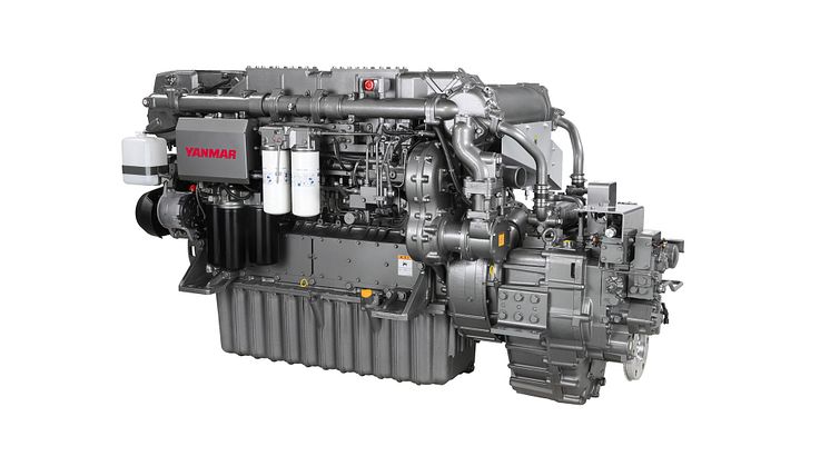 The Yanmar 6GY135W common rail marine diesel engine.