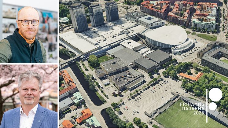 Pontus Orrbacke, arkitekt Krook & Tjäder. Axel Josefson, Moderaterna . Debatt om Arenakvarteret på Frihamnsdagarna.