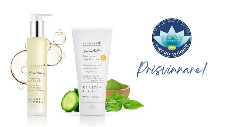 Två Kerstin Florian-produkter har fått utmärkelser på Healing Lifestyles Earth Day Beauty Awards 2024!