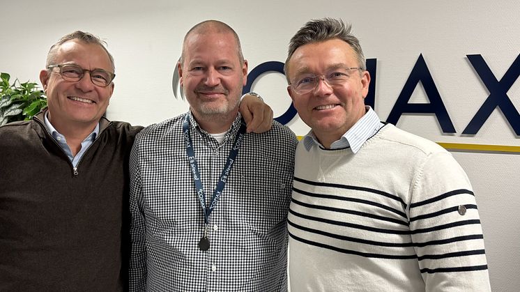 Ulf Dahlgren, VD, Lars Claesson Logistik- och fastighetschef, Robert Mellin Lager- och logistikansvarig