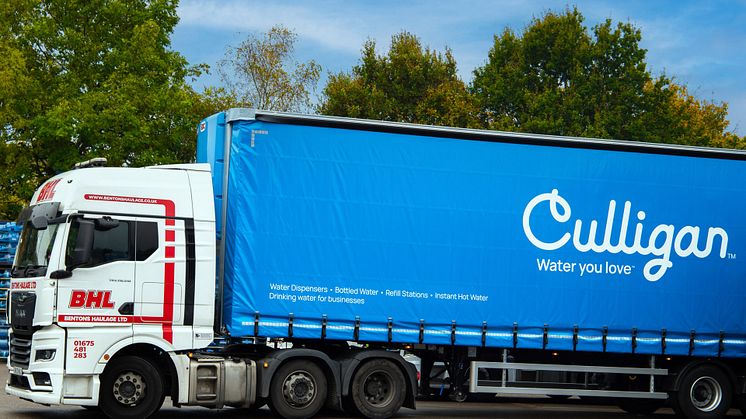 Culligan UK Partners with Bentons Haulage and unveils brand-new fleet of Culligan branded trailers. 