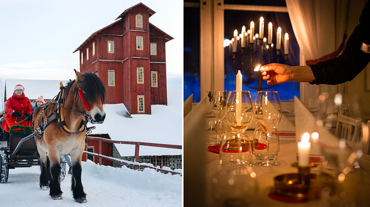 Stort utbud av julmarknader och julbord i Umeåregionen. Foto 1: Amanda Sveed / Visit Umeå, Foto 2: Andreas Nilsson / Visit Umeå