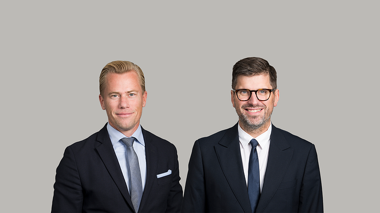 Christan Claesson och Johan Sandborgh får ett utökat ansvar inom Lundbergs Fastigheter från och med 1 januari 2025. 