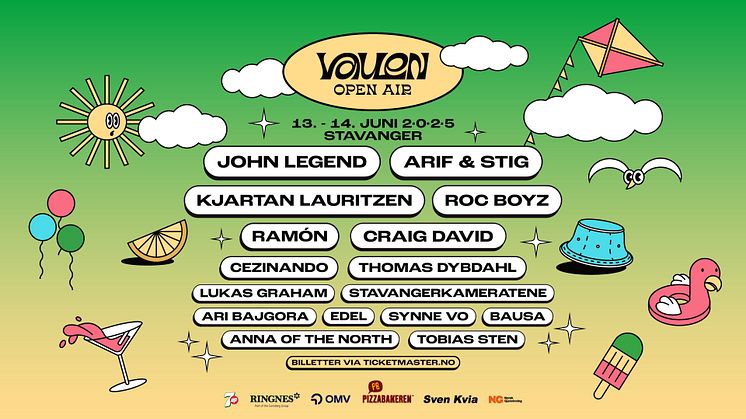 TO NYE ARTISTER ER KLARE FOR VAULEN OPEN AIR!