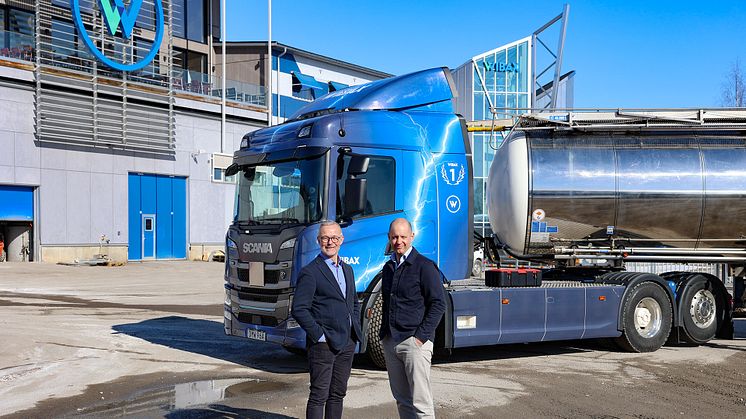 Magnus Wikman, vd på nystartade Wibax Energy och Magnus Sundström, verksamhetschef för logistiken på Wibax.