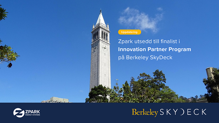 Zpark finalist i Innovation Partner Program på Berkeley Skydeck.