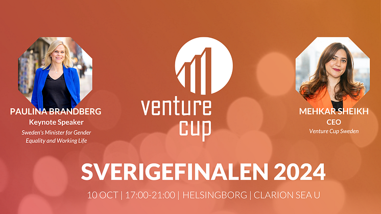 Sverigefinalen i Venture Cup 2024 går av stapeln i Helsingborg den 10:e oktober. Bild: Venture Cup