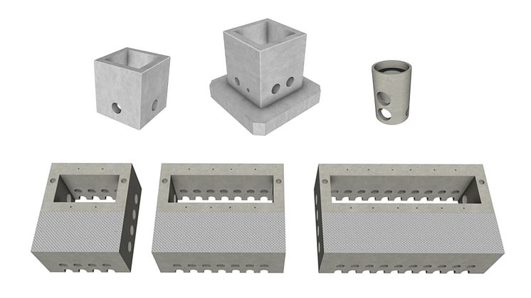 Betongfundament till laddstationer