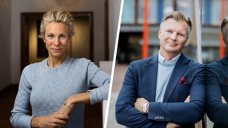 Från vänster: Anna Felländer, grundare & vd på anch.AI, Magnus Månsson, vd på Visma Amili AB.