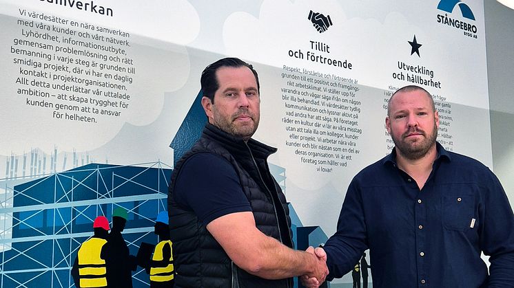 Benny Valtersson, VD på Stångebro Bygg och Mattias Linder, tidigare byggnadskonstruktör på WSP