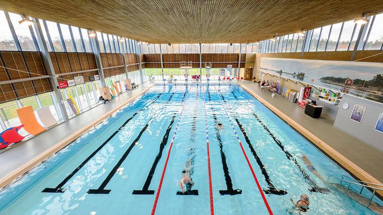Bassäng i Ramdalens sportcenter.