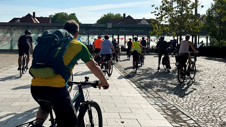 Teilnehmende des Teams der Hochschule beim Stadtradeln 2023 in Wildau. (Bild: Hochschulstadt Wildau)