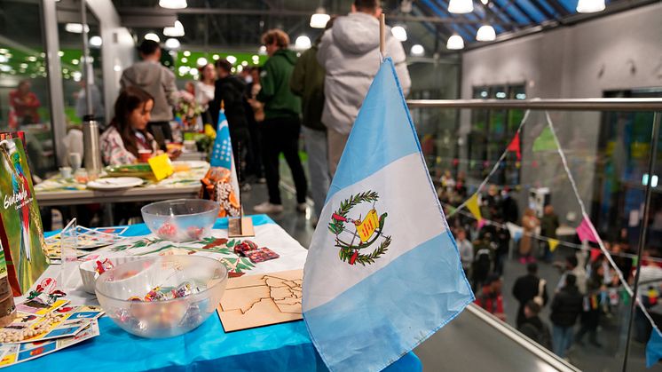 Beim Internationalen Nachmittag der TH Wildau am 8. Mai 2025 präsentieren Studierende und Mitarbeitende ihre Heimatländer in Halle 17 auf dem Campus. Bild: TH Wildau