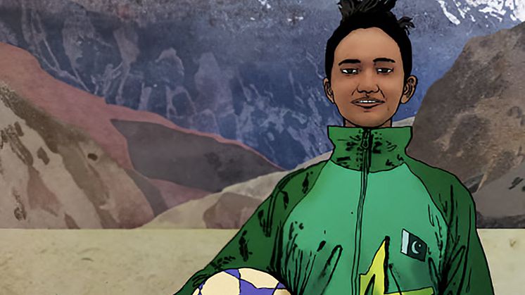 Utställningen Fotboll och religion visas i S:t Petri kyrka. | Illustration: Ed Merlin Murray