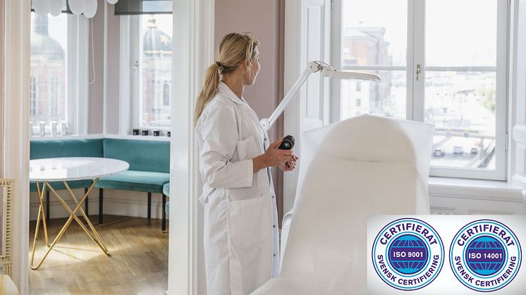 Diagnostiskt Centrum Hud firar: Omcertifiering för Kvalitet och Miljö (ISO 9001 och 14001)