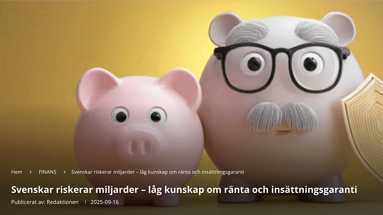 Låg kunskap om ränta och insättningsgaranti