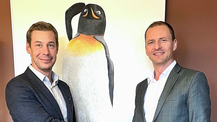 Från vänster på bilden: Emil Löveryd och Stian Hansen.