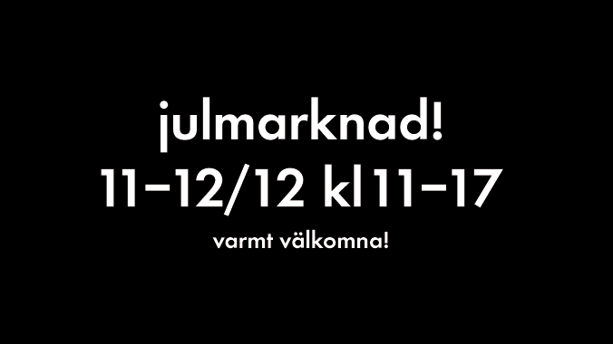 Beckmans Designhögskolas Julmarknad 11-12 december