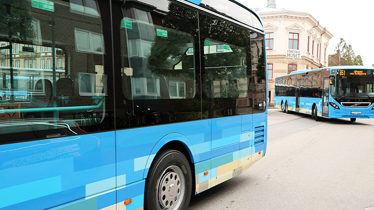 Vägarbete påverkar bussarna vid bussterminalen i Varberg.