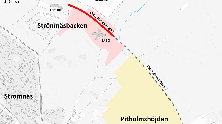 Infarten till det nya demensboendet är första etappen av en längre väg mellan Svartudden och Norra Pitholm.