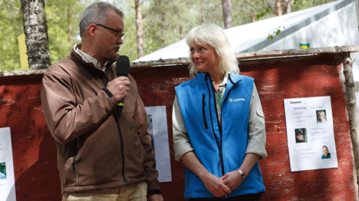 Vinnare av Guldyxan 2015 - Camilla Logarn, skogsägare från Värends Nöbbele i Småland, som fick ta emot Guldyxan på SkogsElmia 2015. 