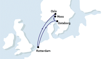 Ny fartygslinje till Holland och Norge